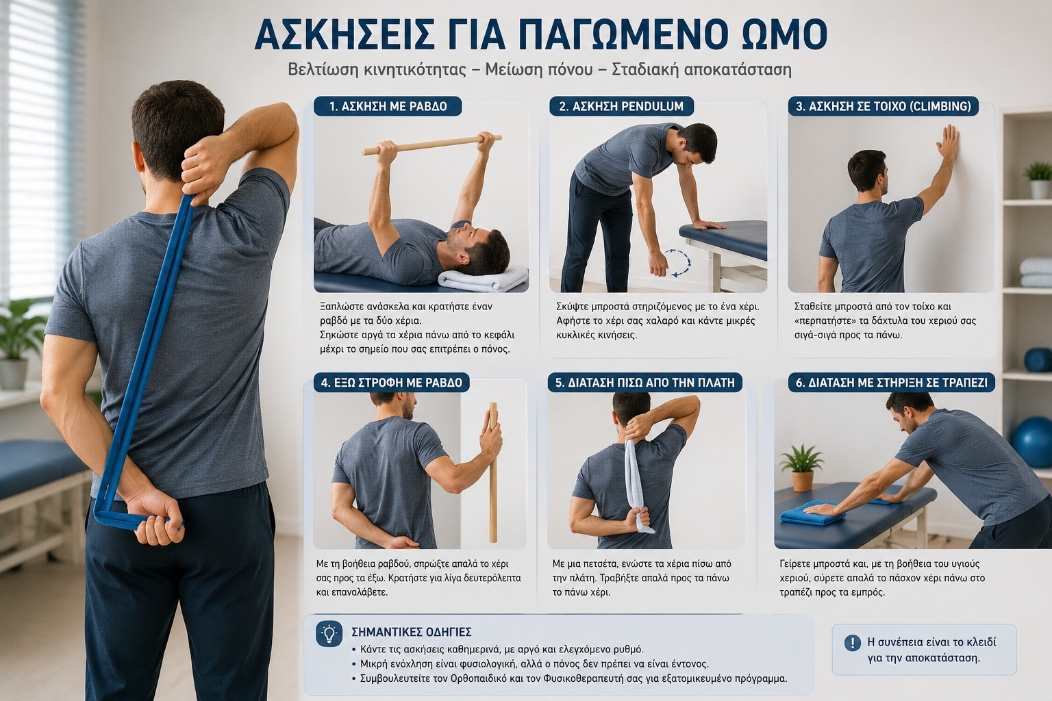 παγωμένος ώμος ασκήσεις